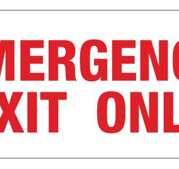 Maxwell SN-134 Emergency Exit Sign – 10 x 4 – Red & White