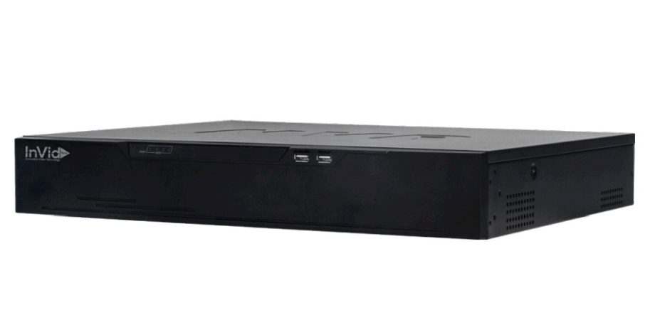 InVid SN1A-32X16TF-4TB 32 Channel NVR with 16 Plug and Play Ports, Body Temperature Detection & Facial Recognition, 4TB