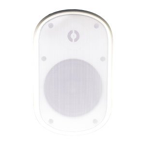 Speco SPCE5OTW 5.25″ Indoor/Outdoor Wall-Mount Speaker, White with Transformer