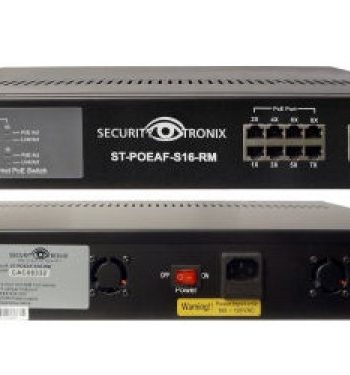 SecurityTronix ST-POEAF-S16-RM 16 Port 10/100 Ethernet PoE Switch