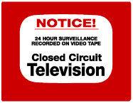 Maxwell STV-202 CCTV Sign – 11 x 8.5 – Red & Black