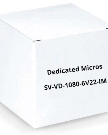 Dedicated Micros SV-VD-1080-6V22-IM 1080P SmartVu Small Bullet IR Camera, Integrated Cable Managed, 2.8-12mm Lens, AF