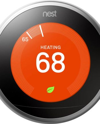 Google Nest T3008US Learning Thermostat 3rd Generation, Stainless Steel