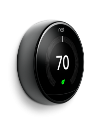 Google Nest T3018US Learning Thermostat 3rd Generation in Mirror Black