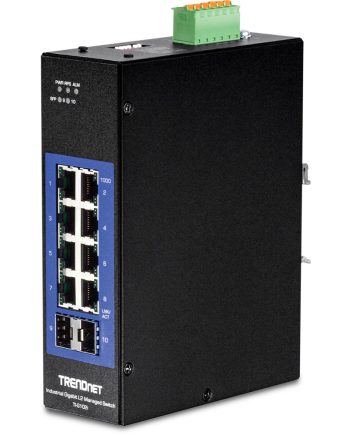 TRENDnet TI-G102i 10-Port Industrial Gigabit L2 Managed DIN-Rail Switch