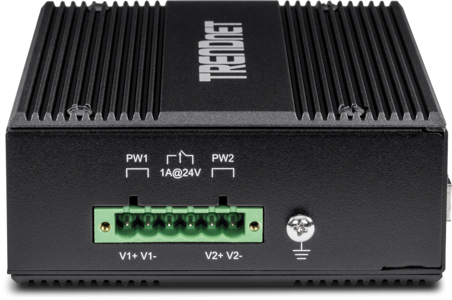 TRENDnet TI-PG62B 6-Port Industrial Gigabit PoE+ DIN-Rail Switch