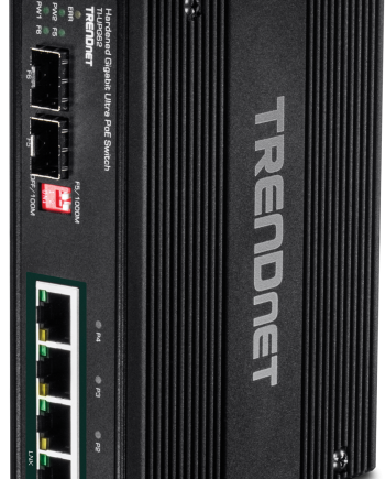 TRENDnet TI-UPG62 6-Port Hardened Industrial Gigabit Ultra PoE DINRail Switch