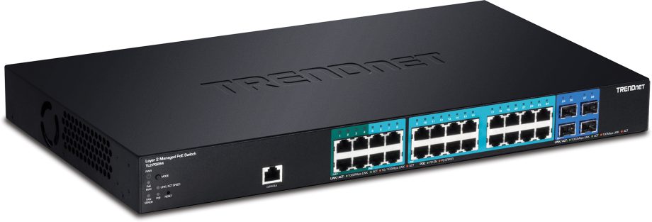 TRENDnet TL2-PG284 28-Port Gigabit PoE+ Managed Layer 2 Switch with 4 SFP Slots