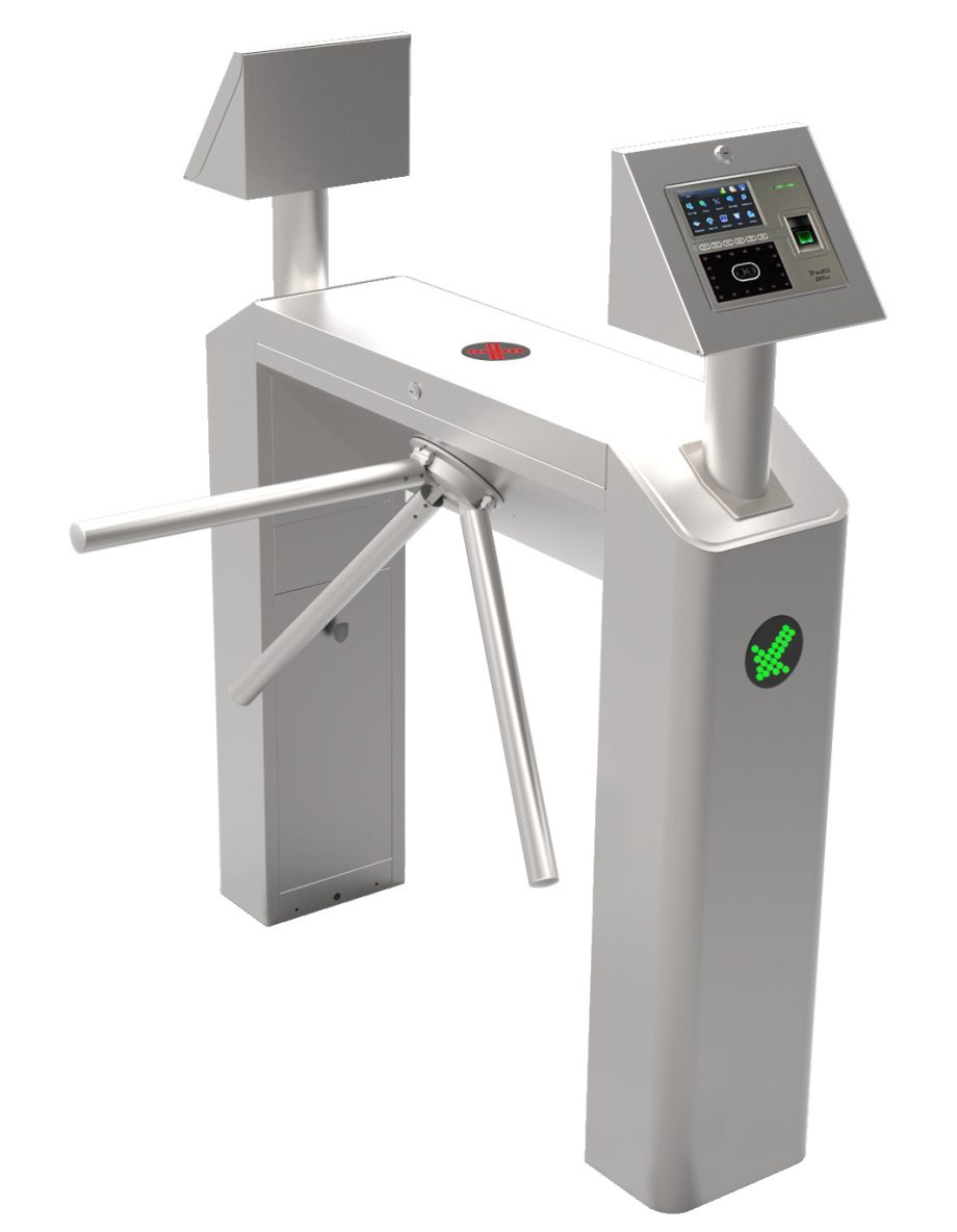 ZKAccess TS2033 Tripod Turnstile with iFace Installation Module (Without Face Device)