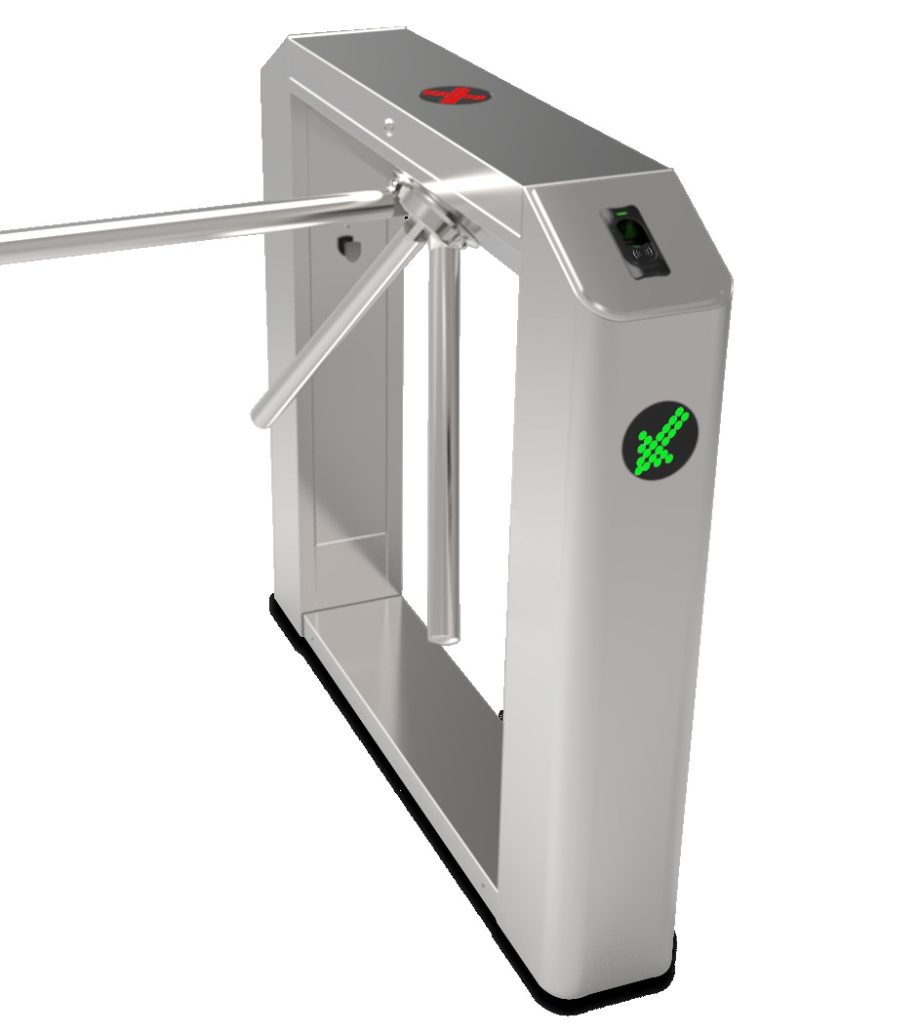 ZKAccess TS2122 Tripod Turnstile with Controller and Combination Fingerprint & RFID Reader