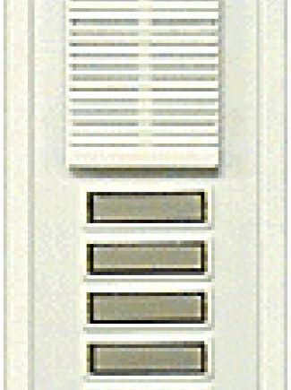 Alpha TT6W 6 Buttons Entry Panel, White with Flush Back Box Included