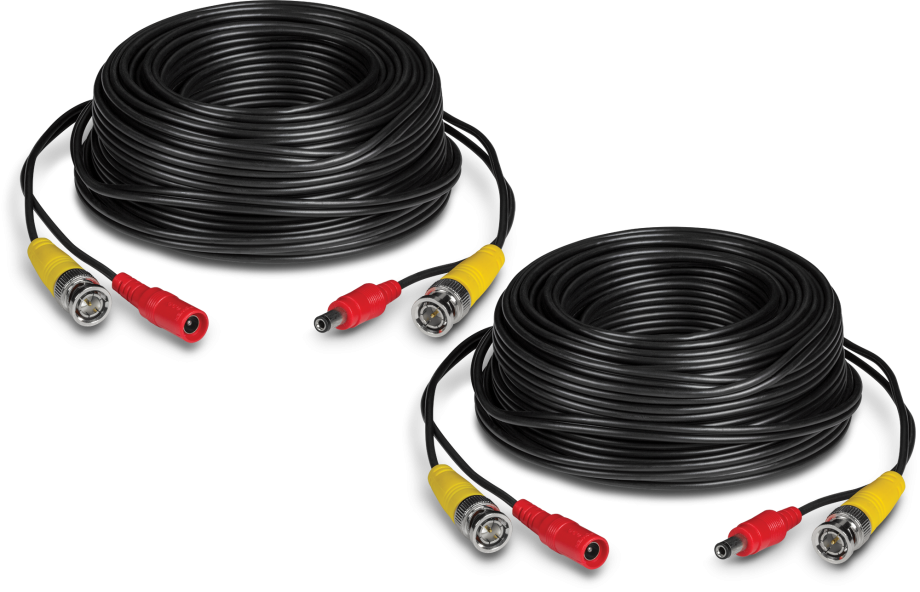 TRENDnet TV-DC102 2 Pack 30 m / 100 ft. HD Video and Power BNC Cable