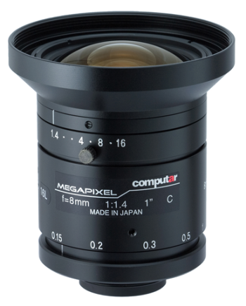 Computar V0814-MP 1″ 8mm f1.4, 2.0 megapixel Ultra low Distortion Lens