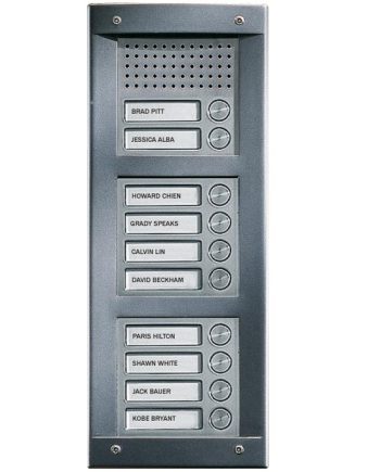 Comelit VA10F VandalCom Audio Flush Mount 10 Push Button Entry Panel Kit
