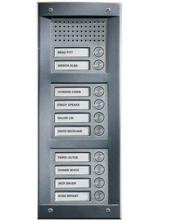 Comelit VA10S VandalCom Audio Surface Mount 10 Push Button Entry Panel Kit