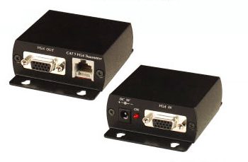 COP-USA VD102 Powered 1 In 2 Out VGA Extender Over CAT 5