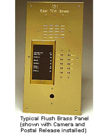 Alpha VI404S207D 207 Buttons Brass Panel with Surface Side Bends and Built-In Alphabetical Directory