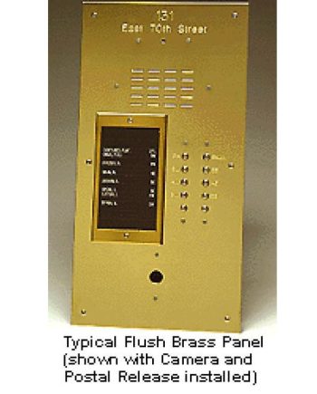 Alpha VI404S210D 210 Buttons Brass Panel with Surface Side Bends and Built-In Alphabetical Directory
