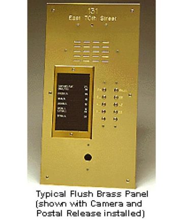 Alpha VI404S213D 213 Buttons Brass Panel with Surface Side Bends and Built-In Alphabetical Directory
