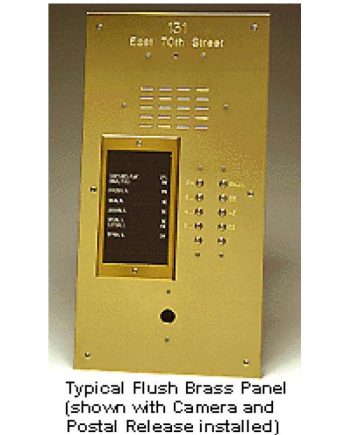 Alpha VI404S216D 216 Buttons Brass Panel with Surface Side Bends and Built-In Alphabetical Directory