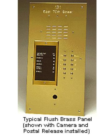 Alpha VI404S219D 219 Buttons Brass Panel with Surface Side Bends and Built-In Alphabetical Directory