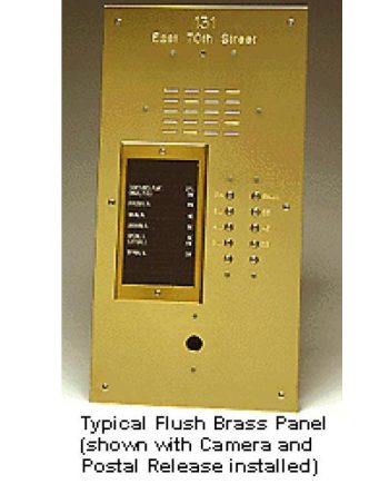 Alpha VI404S222D 222 Buttons Brass Panel with Surface Side Bends and Built-In Alphabetical Directory