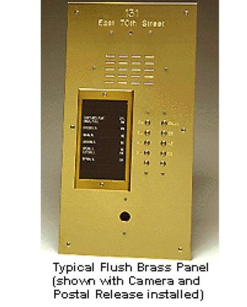 Alpha VI404S225D 225 Buttons Brass Panel with Surface Side Bends and Built-In Alphabetical Directory