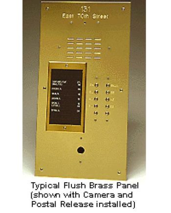 Alpha VI404S228D 228 Buttons Brass Panel with Surface Side Bends and Built-In Alphabetical Directory
