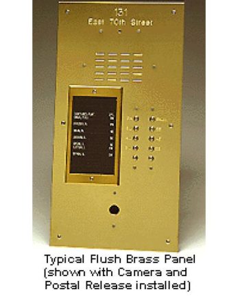 Alpha VI404S231D 231 Buttons Brass Panel with Surface Side Bends and Built-In Alphabetical Directory