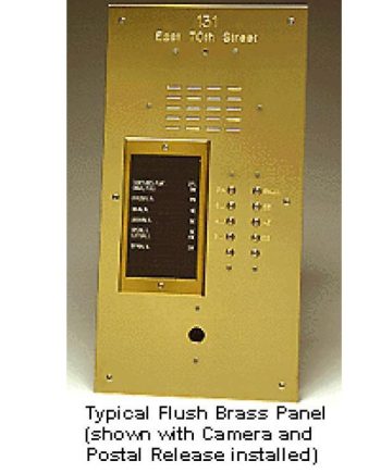 Alpha VI404S234D 234 Buttons Brass Panel with Surface Side Bends and Built-In Alphabetical Directory