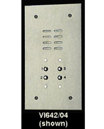Alpha VI642-02 2 Button Stainless Steel Economy Panel with Flush Back Box Less Alphabetical Directory Numbered 1-2