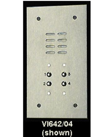 Alpha VI642-10 10 Buttons Stainless Steel Economy Panel, Flush