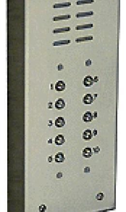 Alpha VI642S02 2 Button Stainless Steel Economy Panel with Surface Side Bends Less Alphabetical Directory Numbered 1-2