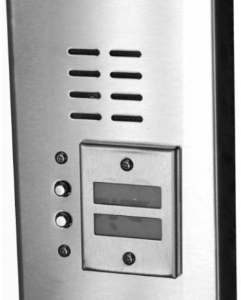 Alpha VI644S02 2 Button Stainless Steel Economy Panel with Surface Side Bends Nameholders and Polycarbonate Cover