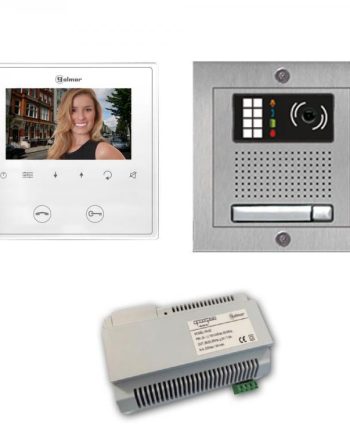 Alpha VKGB2-1SS 1 Unit Color Video Entry Intercom Kit, One 4.3″ Soft-Touch Monitor, Surface-Mounted Stainless Steel Entrance Panel, 1-Button