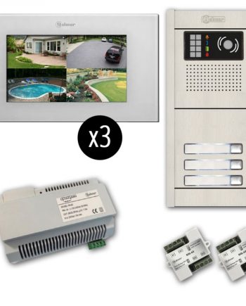 Alpha VKGB2-P7-3AS 3 Unit Touchscreen Video Entry Intercom Kit