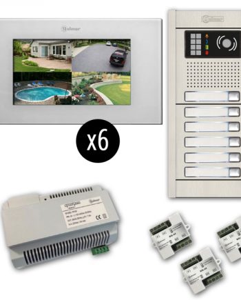 Alpha VKGB2-P7-6AS 6 Unit Touchscreen Video Entry Intercom Kit