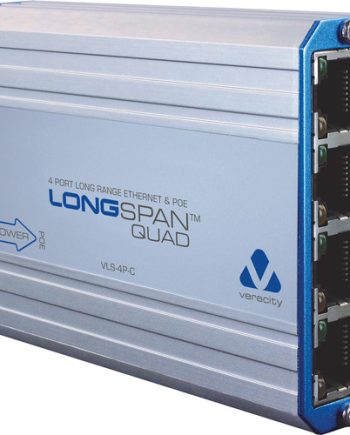 Veracity VLS-4P-C LONGSPAN Camera Quad Ethernet Range Extender with PoE