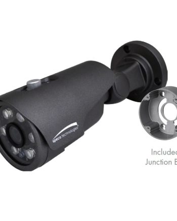 Speco VLT4BG 2592 x 1520 HD-TVI Outdoor IR Bullet Camera with Junction Box, 2.8mm Lens, Grey Housing