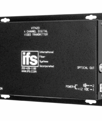 GE Security Interlogix VR7420 4 Channel Digital Video Receiver, MM Laser, 1 Fiber
