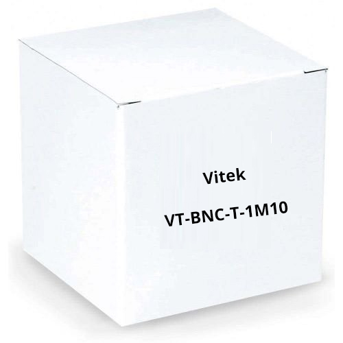 Vitek VT-BNC-T-1M10 BNC “T” Connector w/1 Male, 10 Pack