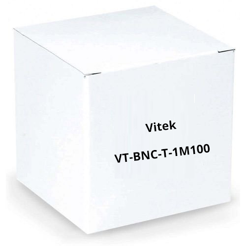 Vitek VT-BNC-T-1M100 BNC “T” Connector w/1 Male, 100 Pack