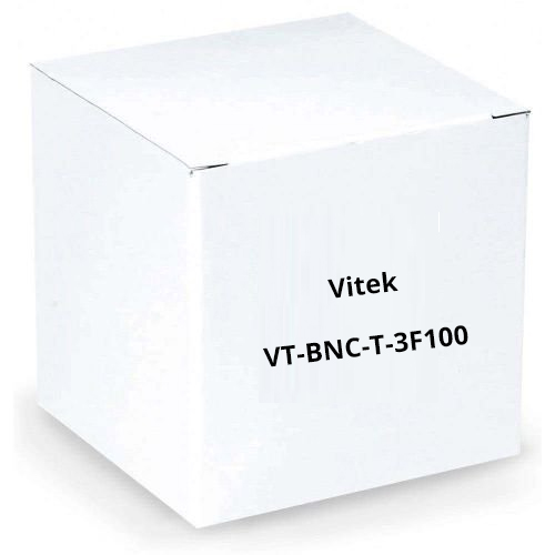 Vitek VT-BNC-T-3F100 BNC “T” Connector w/3 Female, 100 Pack