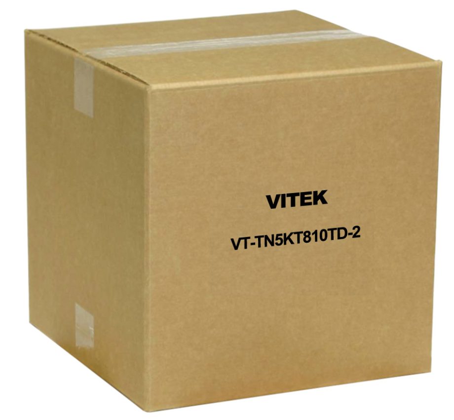 Vitek VT-TN5KT810TD-2 8 Channel Transcendent 10TB IP PoE NVR with 4 x 5 Megapixel H.265 IP Vandal Dome Cameras