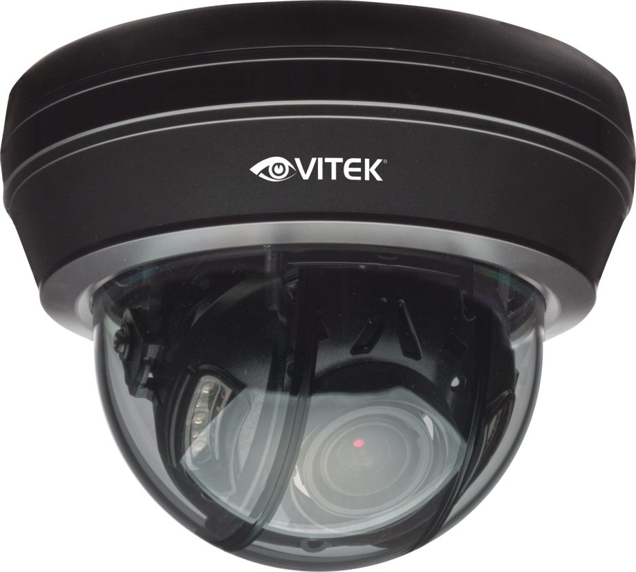 Vitek VTD-HOCCR212M-IB 1080p HD-SDI/TVI/AHD/CVI, EX-SDI Analog Indoor IR Dome Camera, 2.8-12mm Lens, Black