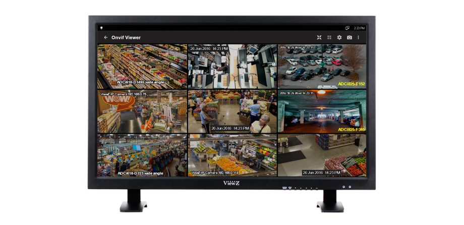 ViewZ VZ-32iPM IP enabled 32″ HD LED Black Monitor for Viewing Live 1080p