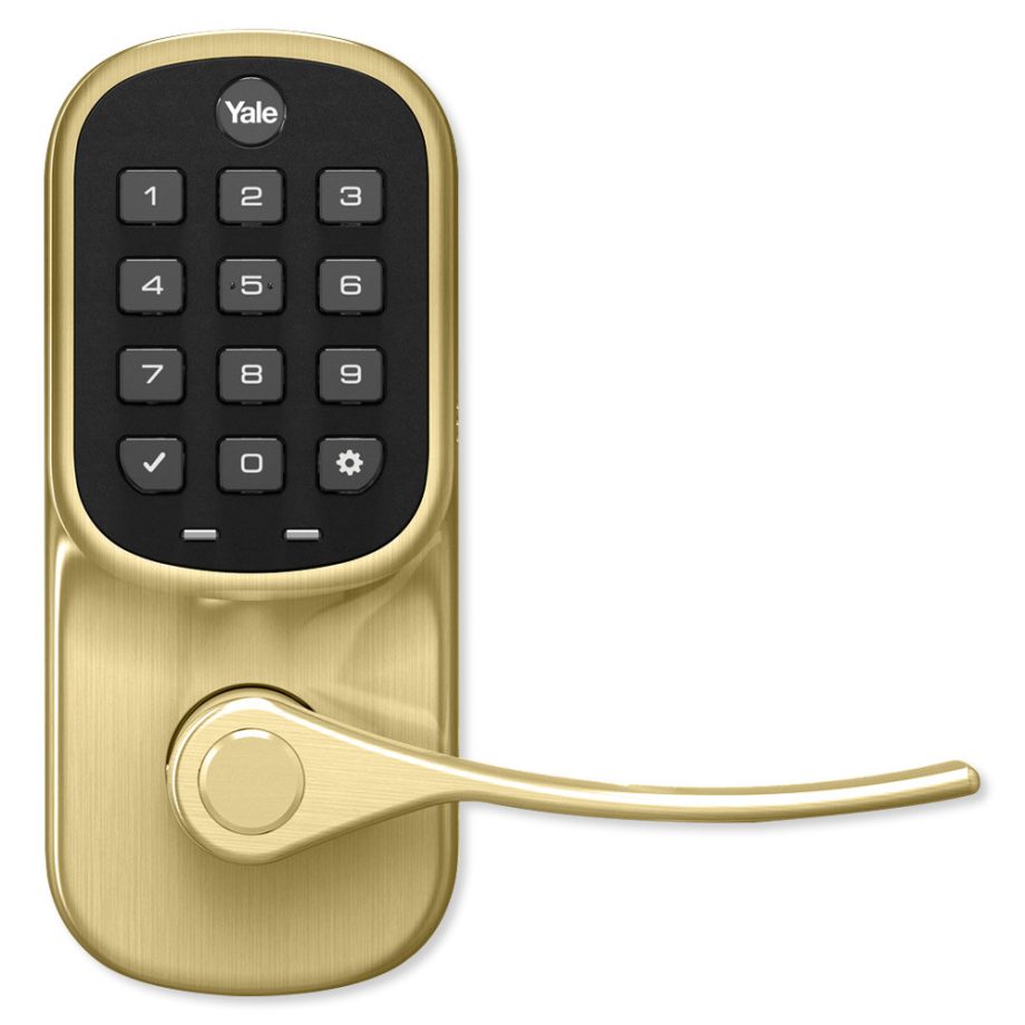Yale YRL216ZW2-619 Z-Wave Plus Assure Push Button Keypad Lever Lock, Satin Nickel