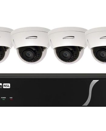 Speco ZIPL4D1 4 Channel NVR with 4 Channel Built-In PoE, 1TB 4 Full HD 1080p Outdoor IR Dome Cameras