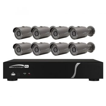 Speco ZIPL88B2 8 Channel NVR with 2TB and 8 Full HD 1080p Outdoor IR Bullet Cameras