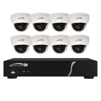 Speco ZIPL88D2 8 Channel NVR with 2TB and 8 Full HD 1080p Outdoor IR Dome Cameras